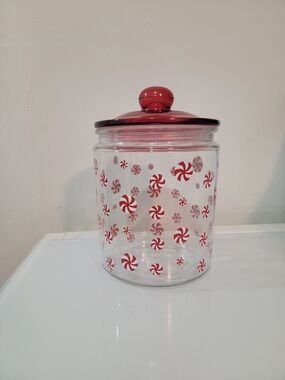 Glass Jar With Lid Air Tight Jar Holiday Print
